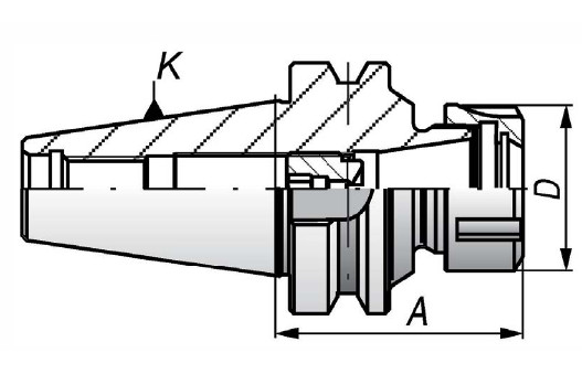 Kleštinový upínač ER32 BT50 - 70 mm (7626)